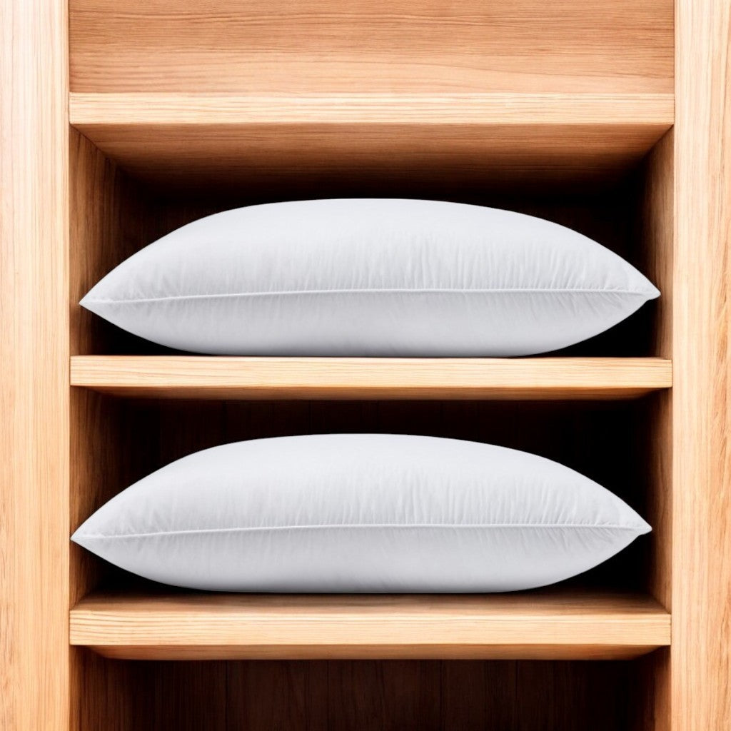 Set of Two Down Alternative Firm King Size Bed Pillows - PM Bedding Store