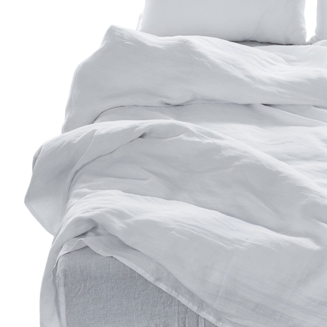Four Piece White Linen Queen Sheet Set - PM Bedding Store