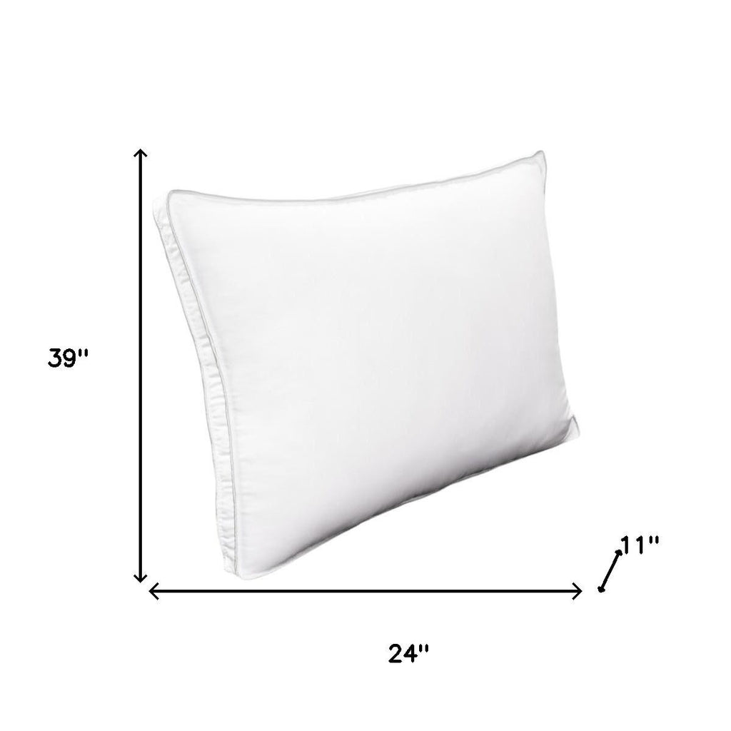 Set of Two Microfiber Down Alternative Medium Hypoallergenic King Size Bed Pillows - PM Bedding Store