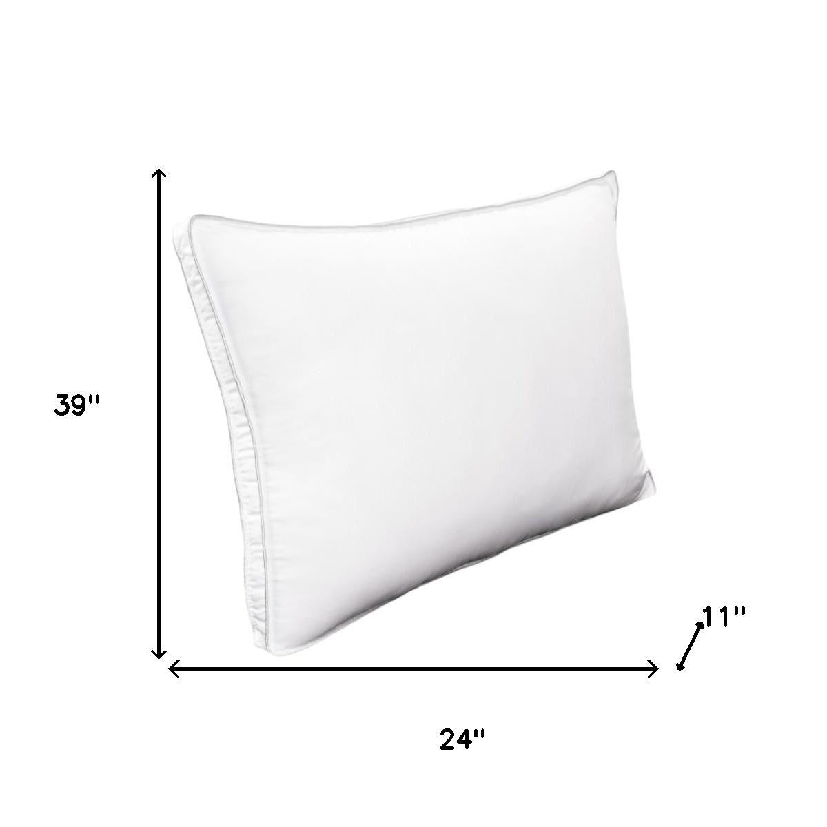 Set of Two Microfiber Down Alternative Medium Hypoallergenic King Size Bed Pillows - PM Bedding Store