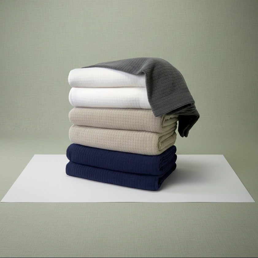 BPS Collection Grid Pattern Fleece Blankets - PM Bedding Store