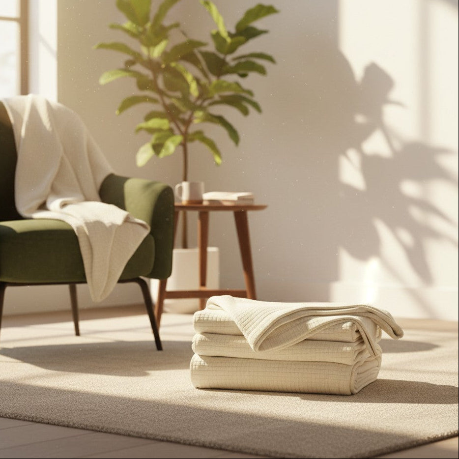 BPS Collection Grid Pattern Fleece Blankets - PM Bedding Store