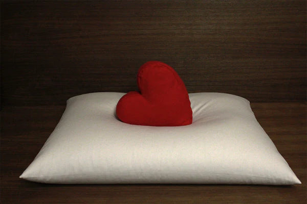 Buckwheat hull pillow from Soaring Heart with natural filling and soft fabric cover for comfortable support and restful sleep.