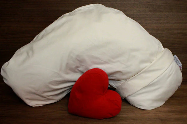 Soaring Heart Side Dreamer Pillow with soft fabric, showing its plush, ergonomic design ideal for comfortable sleep.
