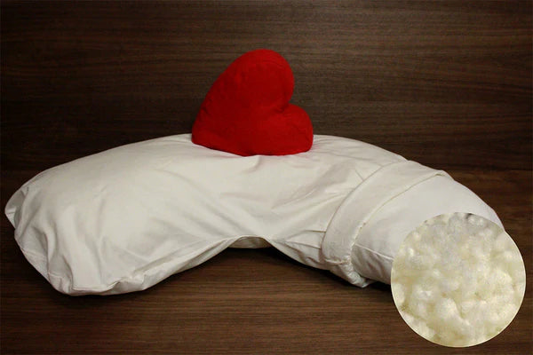 Soaring Heart Side Dreamer Pillow with circular filling design, soft fabric, ideal for comfortable side sleeping.