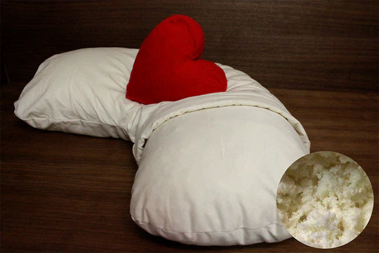 Soaring Heart Side Dreamer Pillow with latex filling, showing plush surface and supportive shape for comfortable sleep.