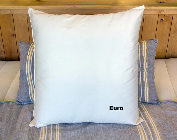 Holy Lamb Organics wool-filled Euro grande pillow showing soft, plush fabric and plush filling for comfortable sleeping support.
