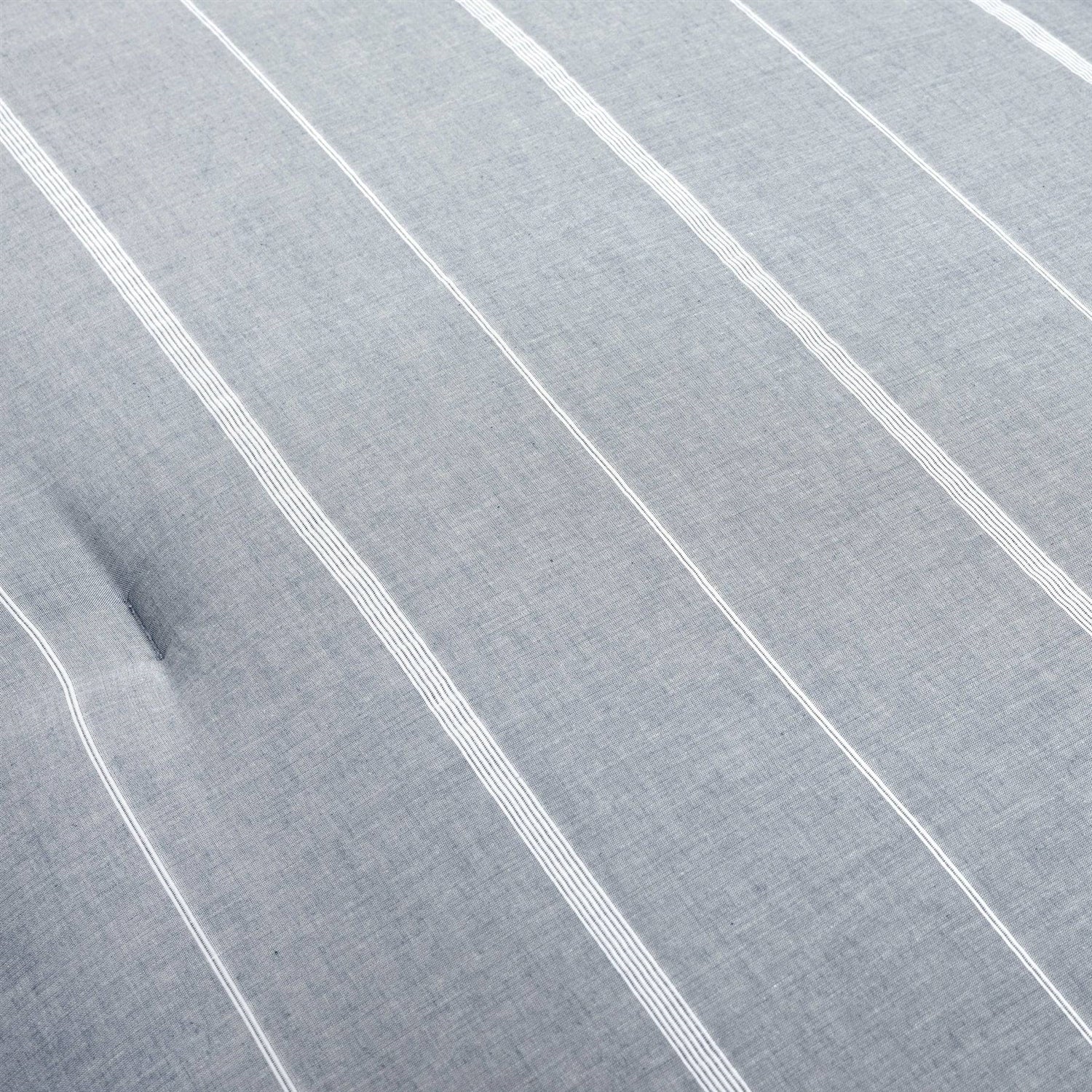 Full/Queen Blue Grey Off-White Stripe 3-Piece Lightweight Comforter Set - PM Bedding Store