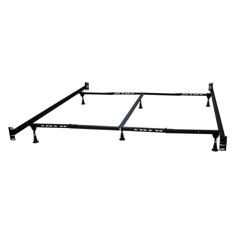 Queen/King Adjustable Metal Bed Frame with Headboard Footboard Brackets - PM Bedding Store