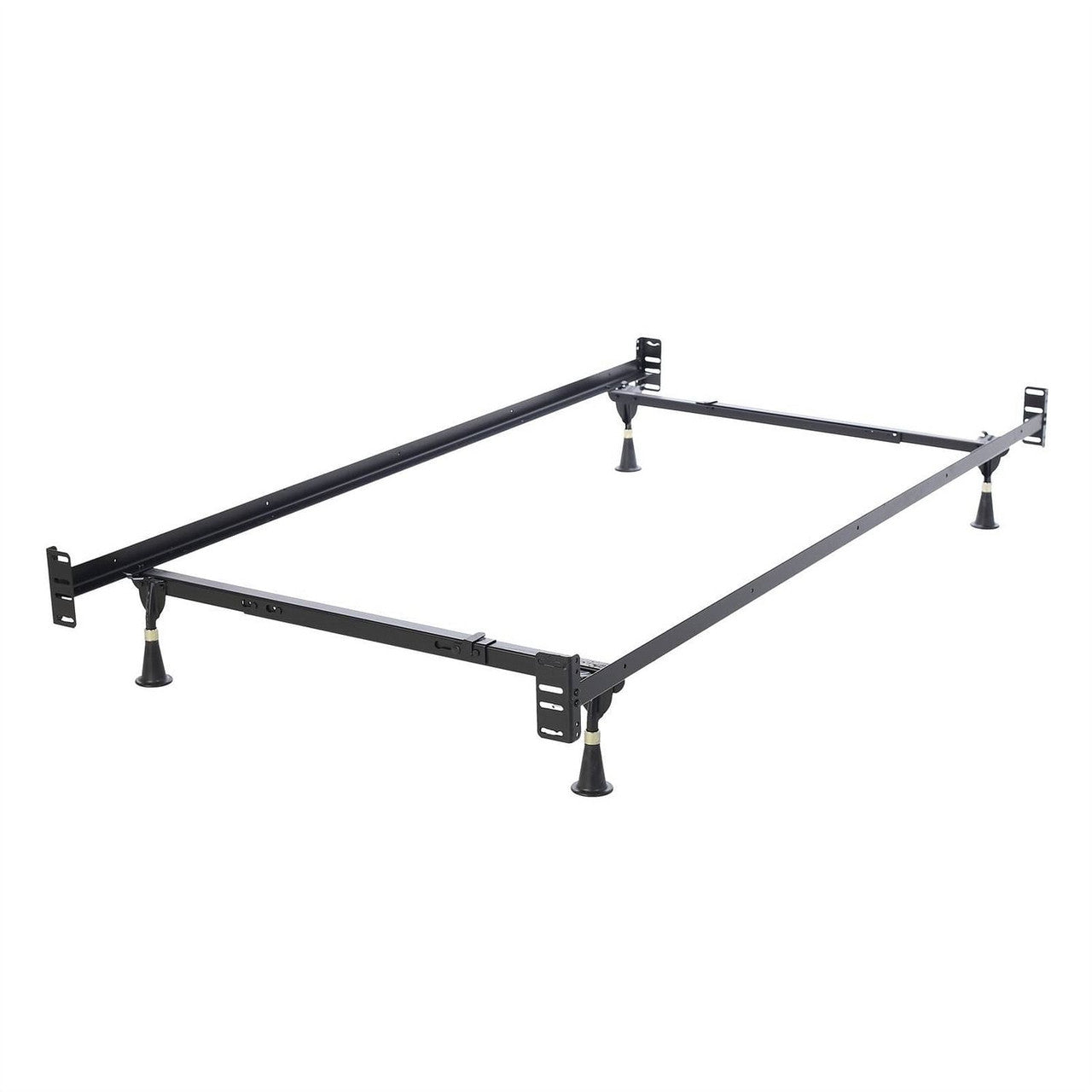 Twin/Full Adjustable Metal Bed Frame with Headboard Footboard Brackets - PM Bedding Store