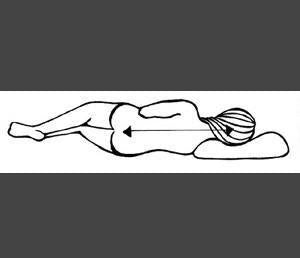 Orthopedic neck pillow from Holy Lamb Organics with contour design for neck support and comfort, shown in a detailed illustration.