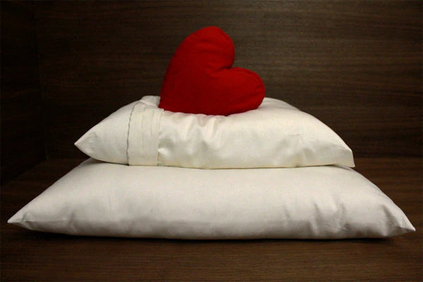 Soft organic wool pillow from Soaring Heart showing plush, cozy wool filling and smooth fabric cover.