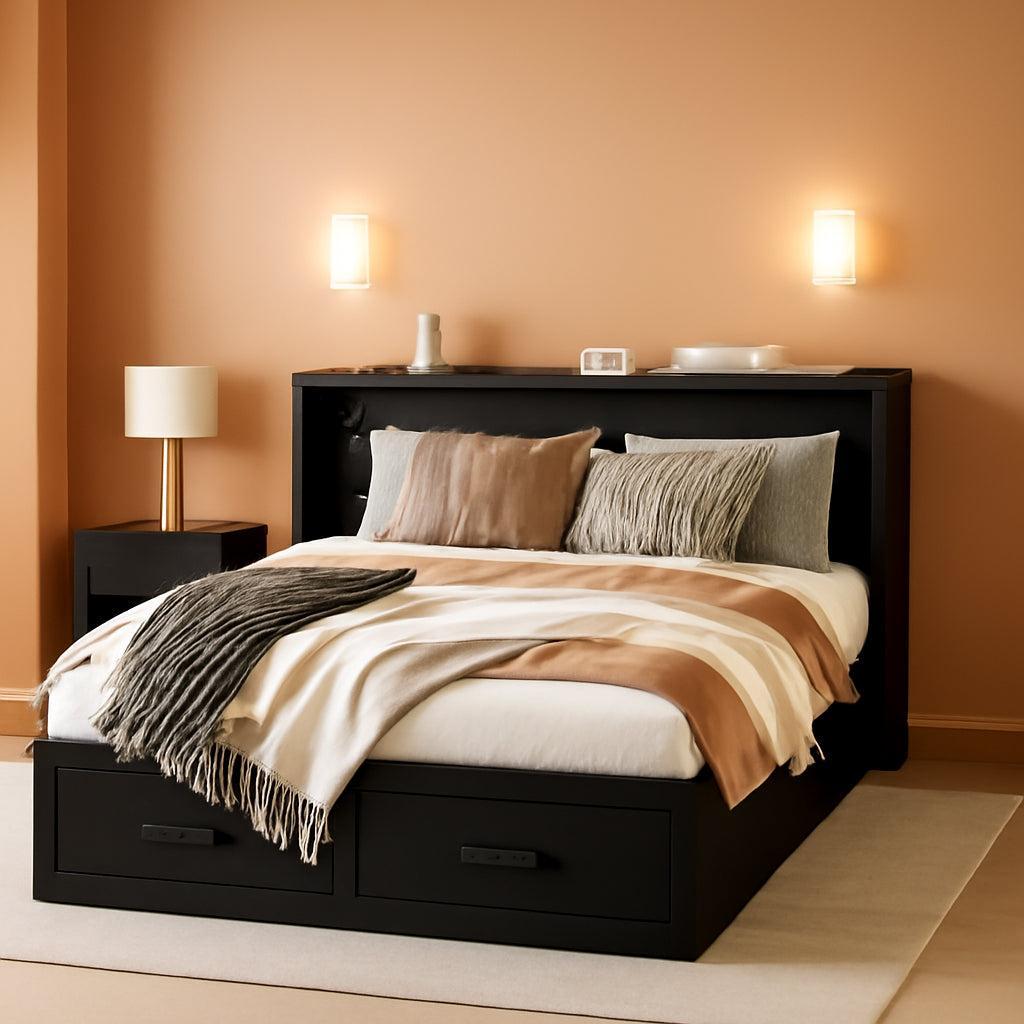 Full Size Murphy Chest Bed With Charging Station Durable Build - PM Bedding Store