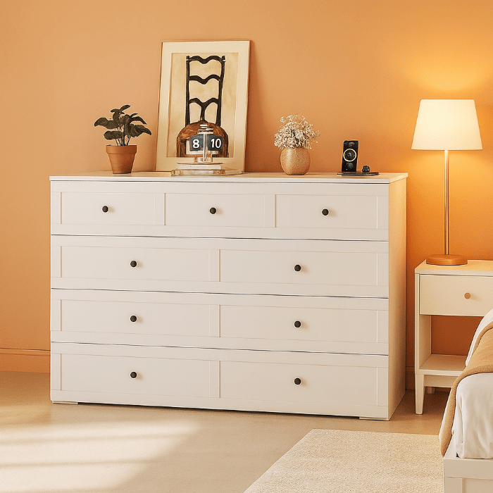 Queen Murphy Bed Cabinet With Storage And Charging Station Distressed White - PM Bedding Store