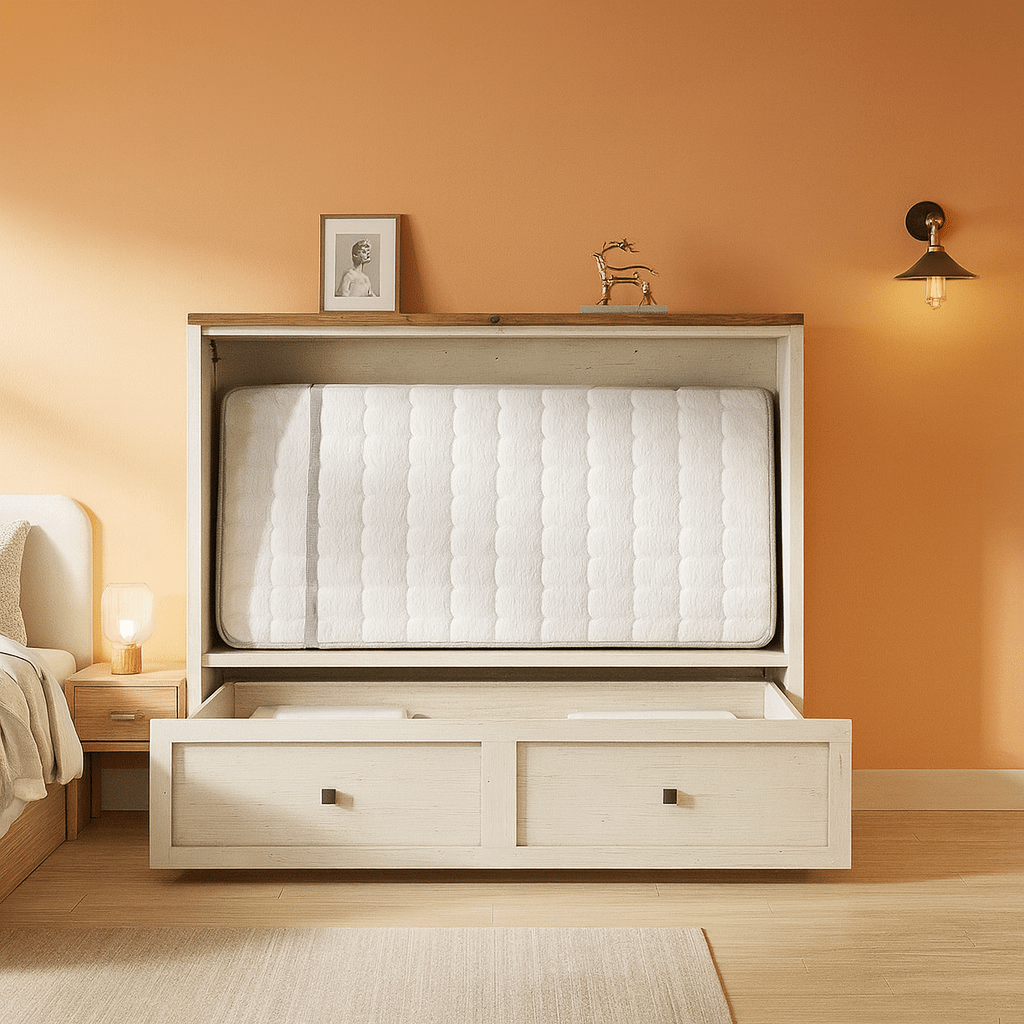 Queen Murphy Bed With Storage And Charging Station-3