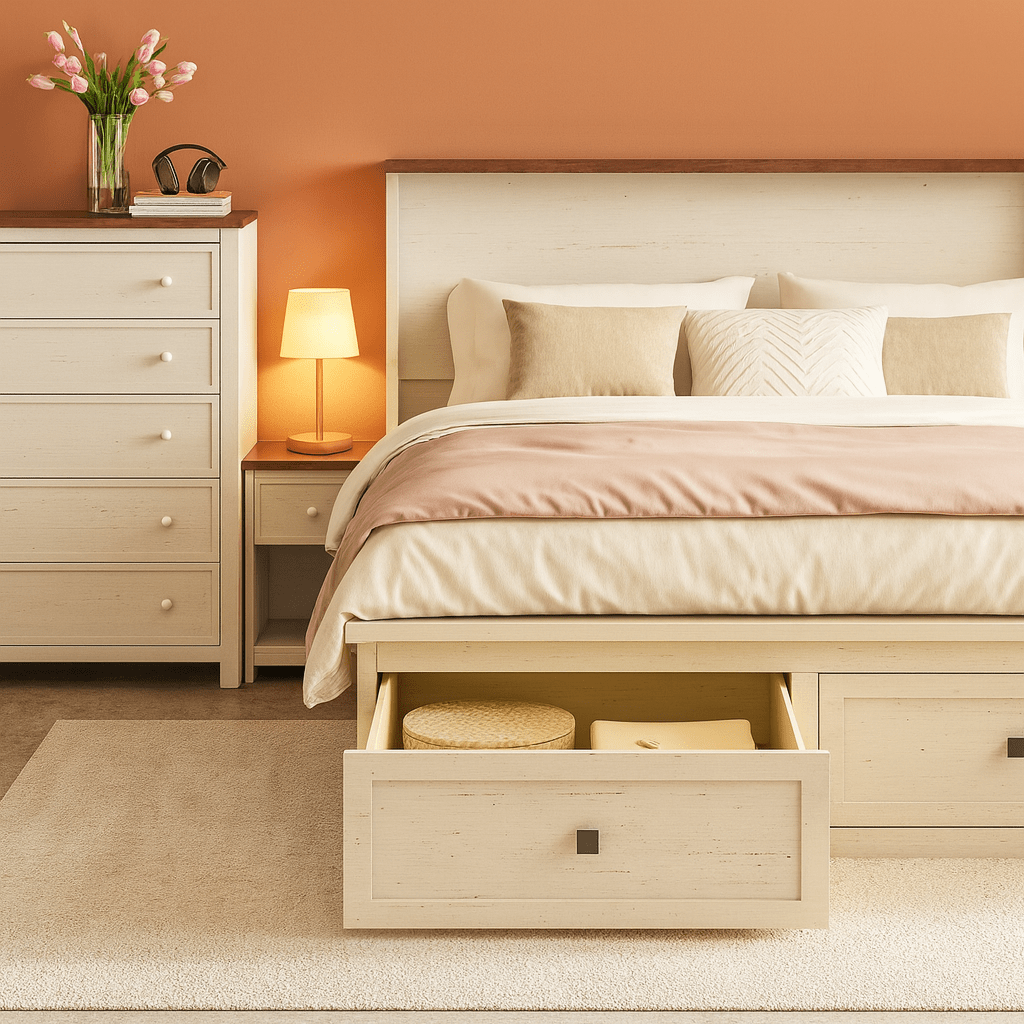 Queen Murphy Bed With Storage And Charging Station-1